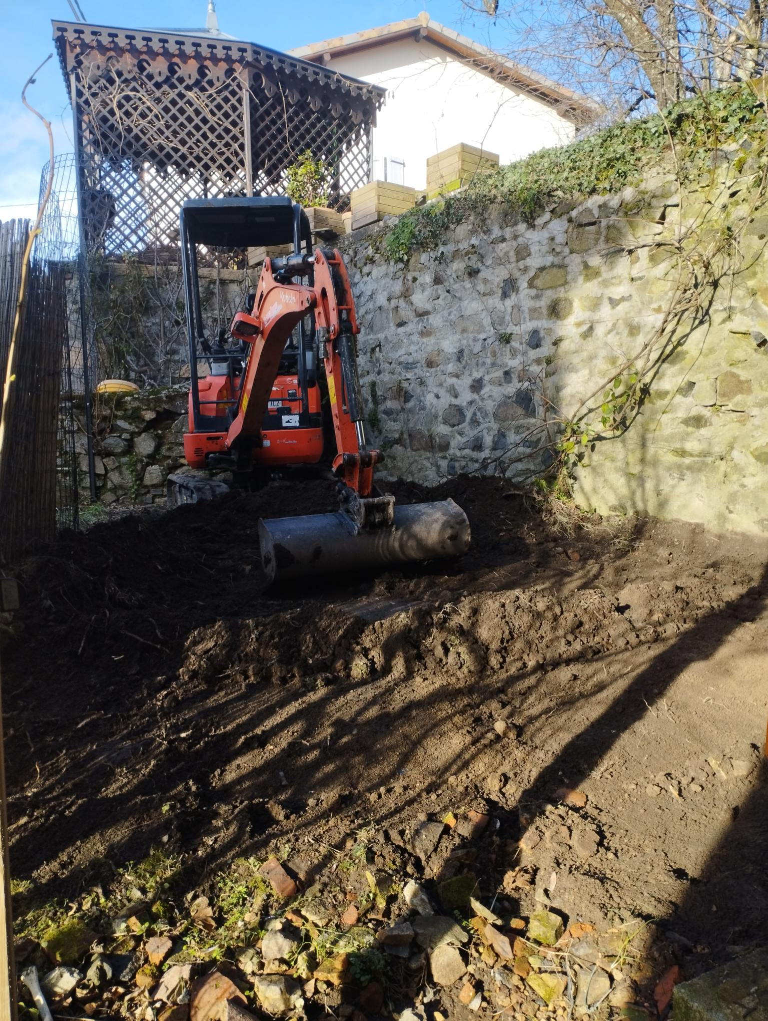 Terrassement du jardinet